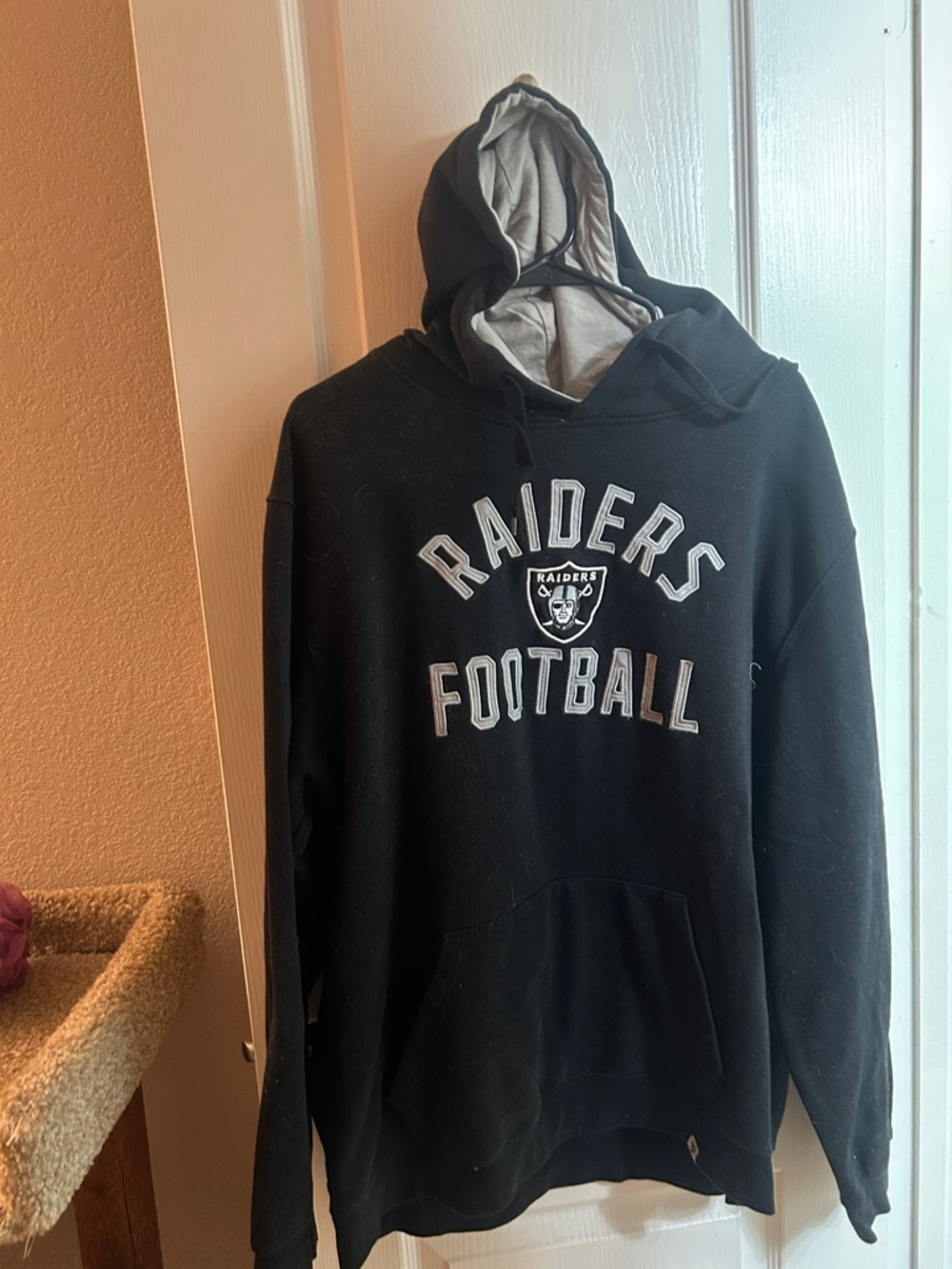 Fanatics Black Raiders Football Hooded Sweatshirt